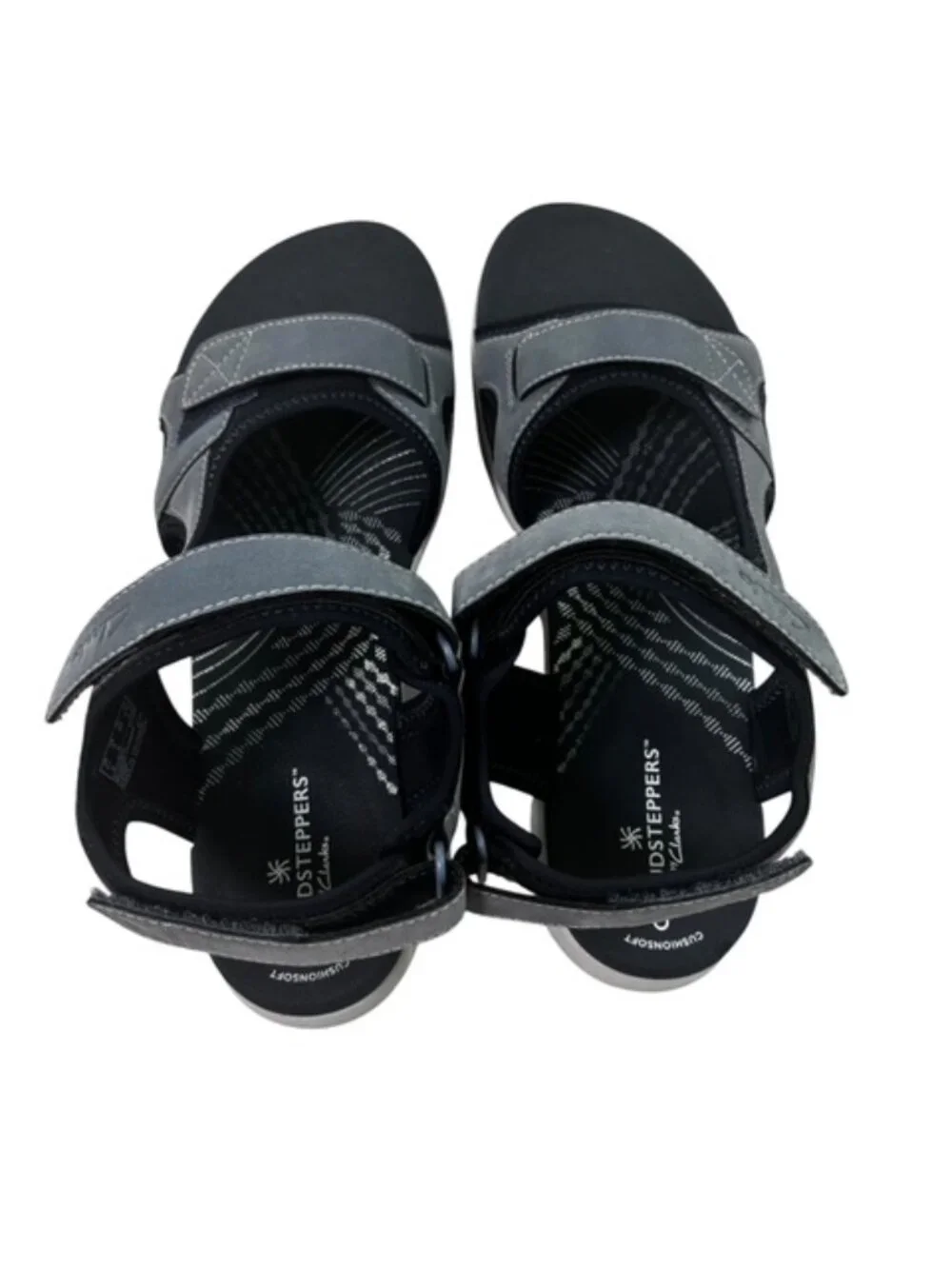Clarks Mira Bay Shoes Womens 8 Wide Denim Blue Cloudsteppers Sandals Comfort